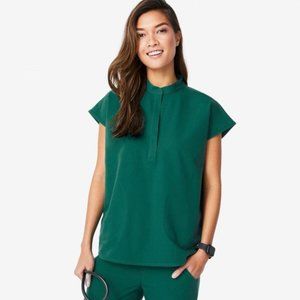 Figs Rafaela Oversized Scrub Top - Hunter Green S